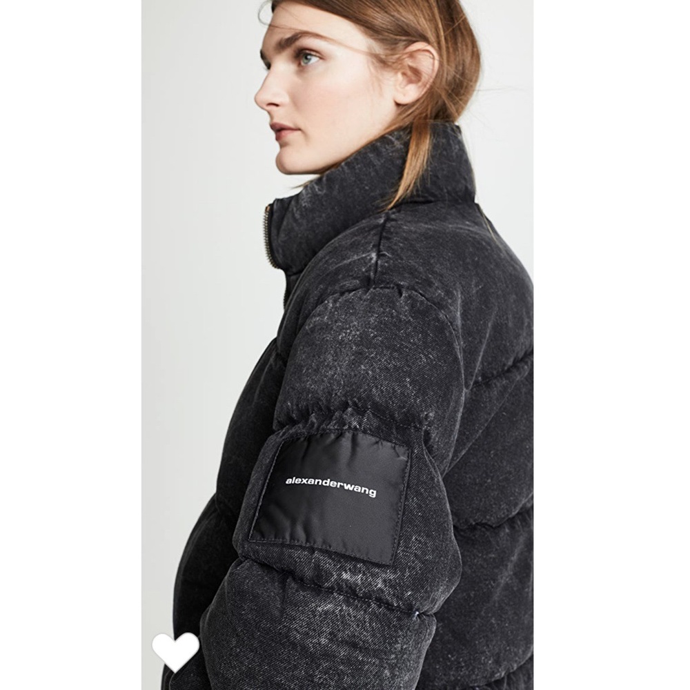 Alexander Wang Black Washed Puffer Jacket